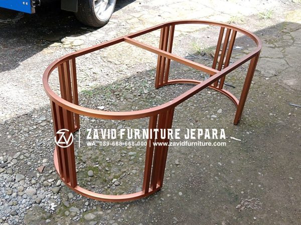 rangka kaki meja tamu rose gold