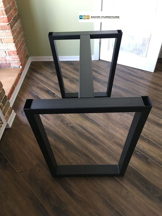 Kaki Meja Besi Hollow Hitam