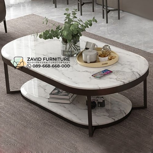 Coffe Table Oval Carrara