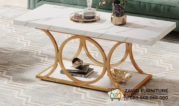 Coffe Table Kaki Stainless Lingkaran