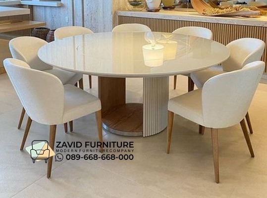 Minimalis Meja Makan White