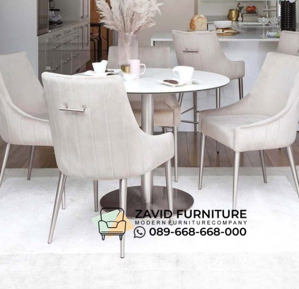 Desain Meja Bulat Marmer Modern